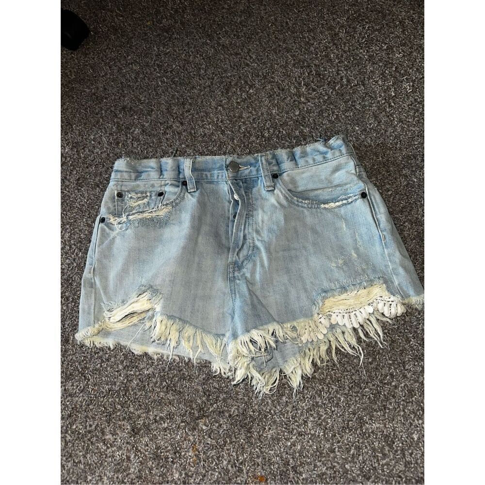 We The Free Distressed Denim Shorts